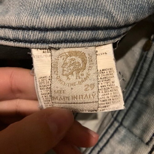 Diesel Y2K Light Blue Distressed Skinny Jeans used, size M