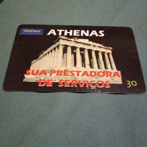 Athenas phone card Brazil used, tirage 15,000, 12/2001