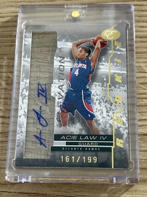 Acie Law IV Atlanta Hawks NBA Topps 2008 αριθμημένη κάρτα με υπογραφή σαν καινούργιο