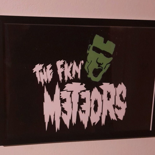 The Meteors poster new, 32×23cm with frame