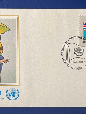 Unicef Official First Day Cover United Nations Fiji Flag 1980