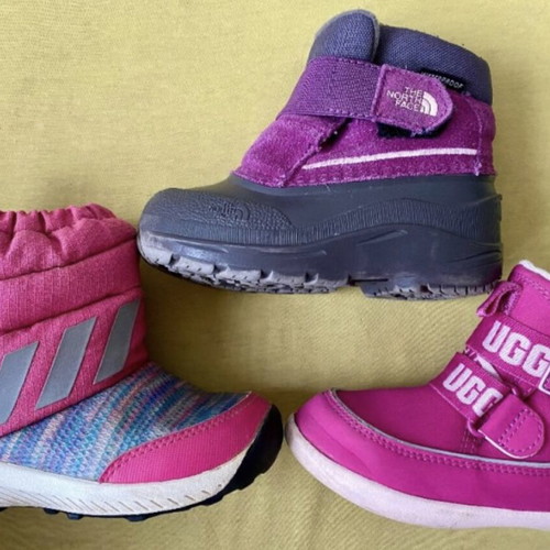Adidas kids winter boots size 24, The North Face 23.5, Ugg 23.5