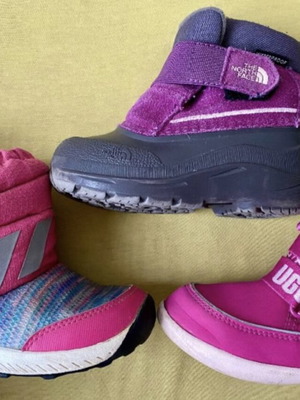 Adidas kids winter boots size 24, The North Face 23.5, Ugg 23.5