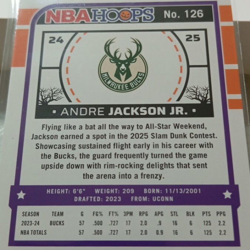 Andre Jackson Jr. 2024-25 Panini NBA Hoops Haunted Hoops Holo Bats card