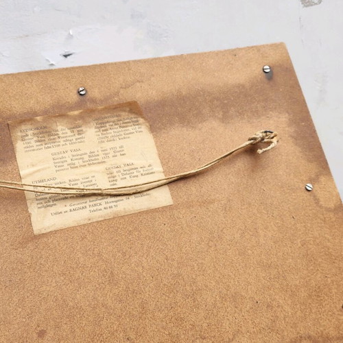 Vintage copper handmade relief wall art used