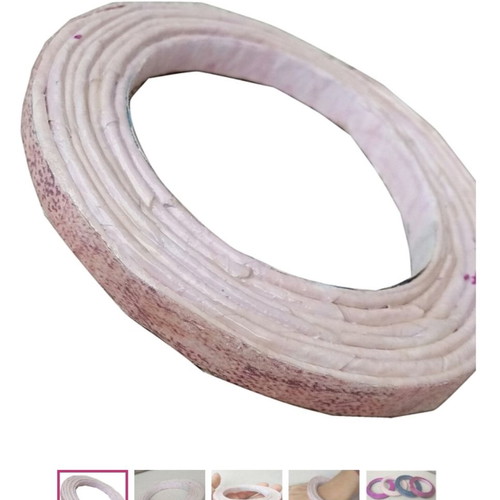 Pink open bangle bracelet made of paper new, handmade