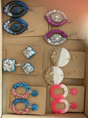 Gift box earrings set new, colorful handmade summer designs