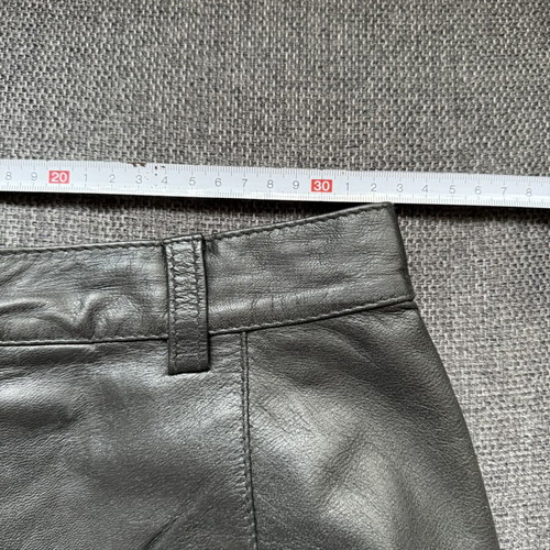 Black leather women's skirt like new, size S/36/8