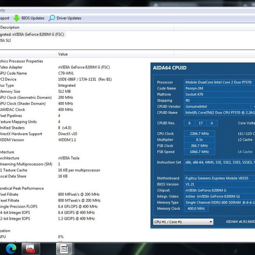 Fujitsu Esprimo V6555 laptop, 15.4 inch, 4GB RAM, 120GB SSD