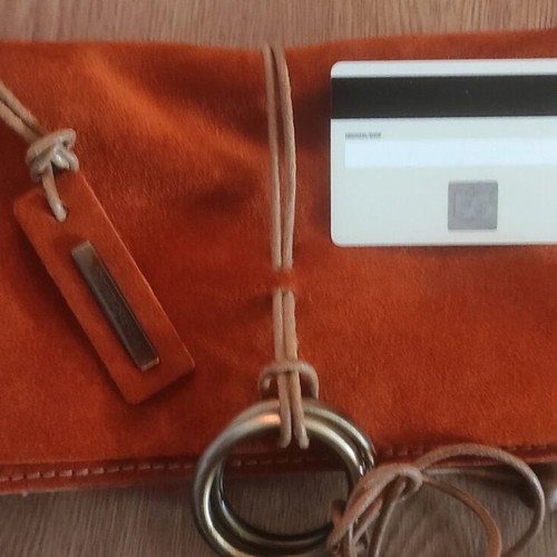 Dolce & Gabbana suede handbag like new, red orange