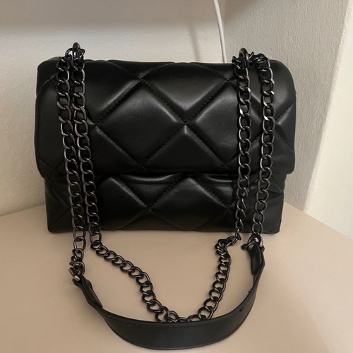 Black bag with multiple compartments
