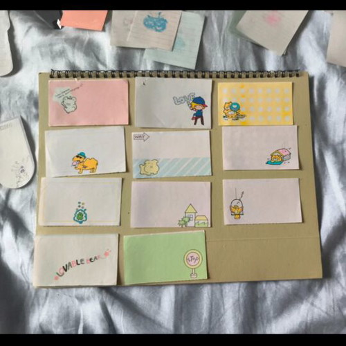 Small letter papers used, pack of 11 from 80s and 90s