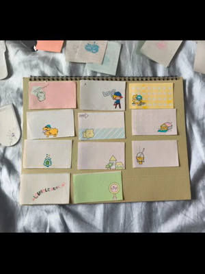 Small letter papers used, pack of 11 from 80s and 90s