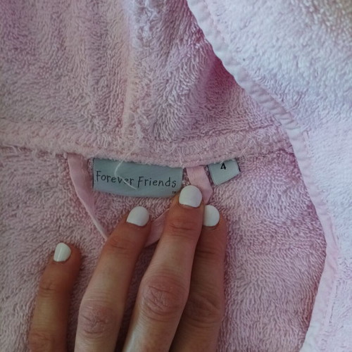 Girls Bathrobe pink, like new, size 4 years