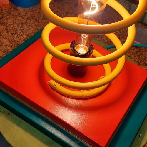 Garege Art Light desk lamp new handmade from car spring
