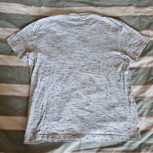 Dressmann Space Dye T-shirt XL/L, melange white/grey/black