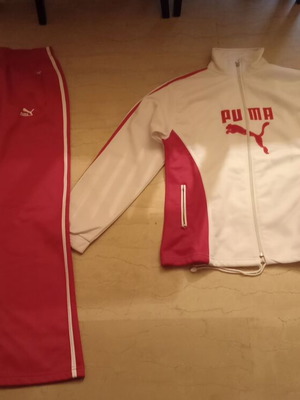 Дамски спортен комплект XL като нов, бял и червен