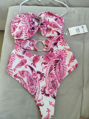 SugarFree one-piece swimsuit new with detachable straps, size S
