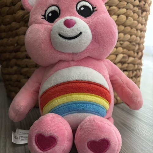 Care Bears Cheer Bear plush like new, pink with rainbow