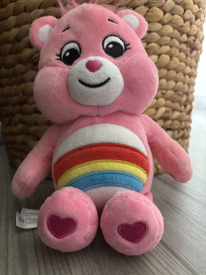 Care Bears Cheer Bear plush like new, pink with rainbow