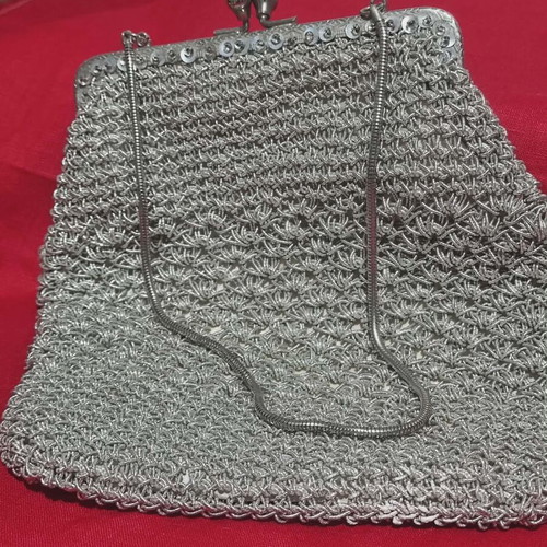 Vintage handmade evening bags used with metal clasp