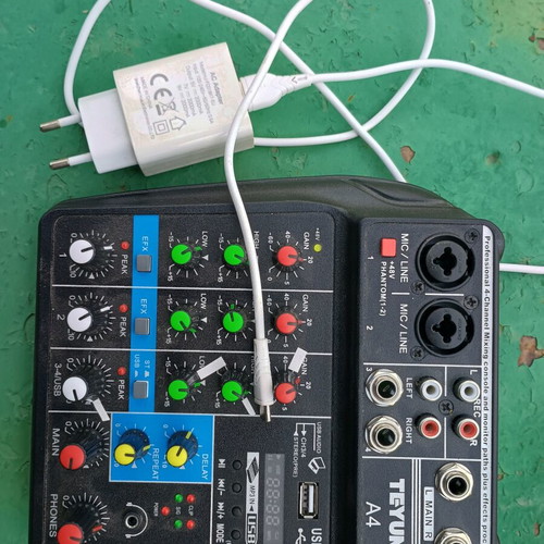 Music Mixer used with adapter