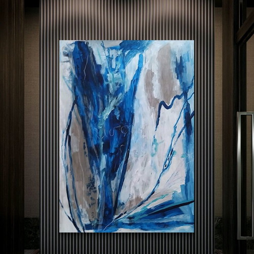 You Are Free Abstract Large Painting New, Acrylic on Paper