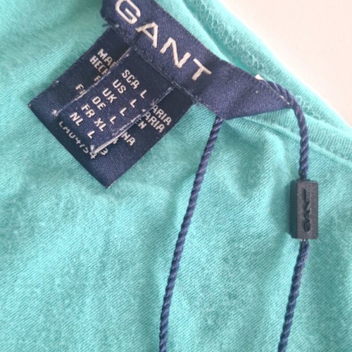 Gant green logo in strass t-shirt size Large new