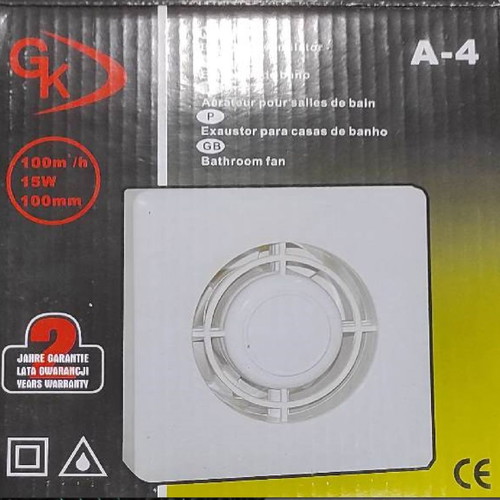 Electric bathroom fan Φ 100 mm new