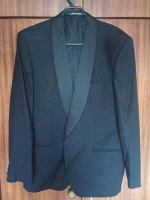 Artisti Italiani men's tuxedo suit black pure wool new