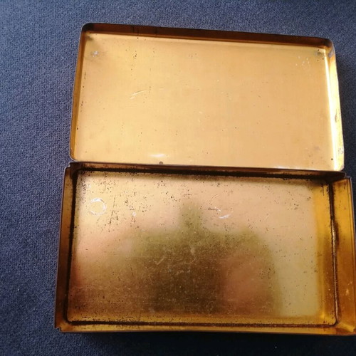 Tin box used from candies