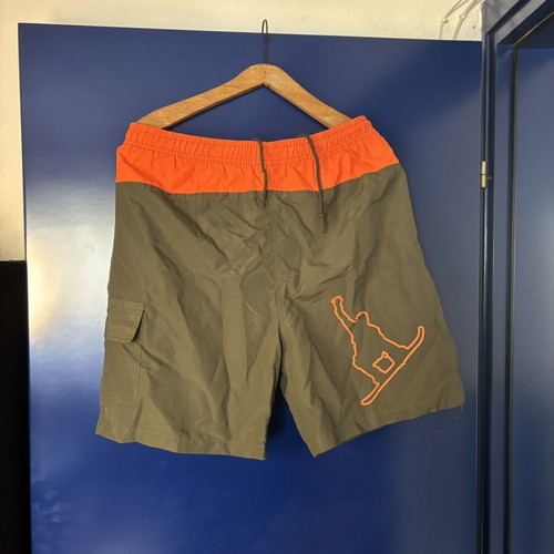Likas men's swim shorts orange khaki with pocket, like new, size M