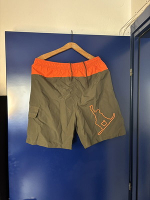 Likas men's swim shorts orange khaki with pocket, like new, size M