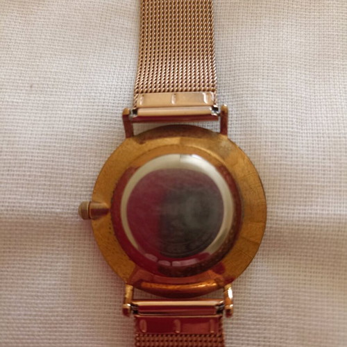 Skmei women's watch used, pink gold, metal bracelet