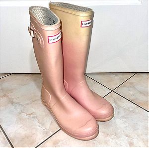 Hunter Pink Rain Boots 38