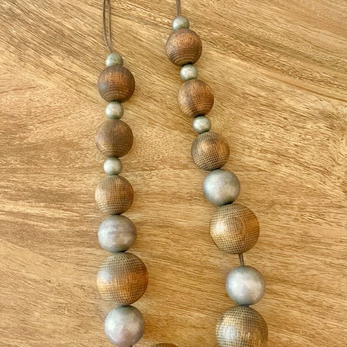 Furla Statement Necklace new with wooden and metal beads