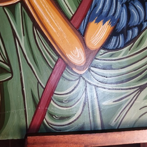 Icon of Saint John the Baptist like new, traditional egg tempera 45x33.5 cm