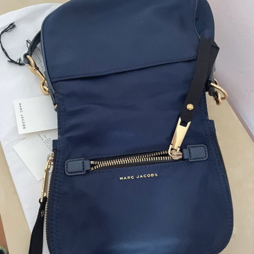 Marc Jacobs crossbody bag, navy blue with gold hardware