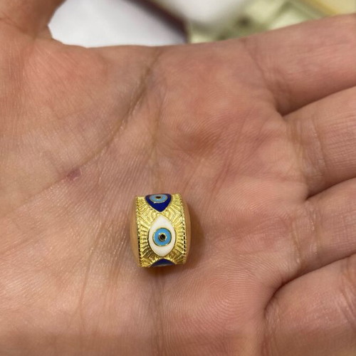 Silver (925) gold-plated eye charm new, gold color