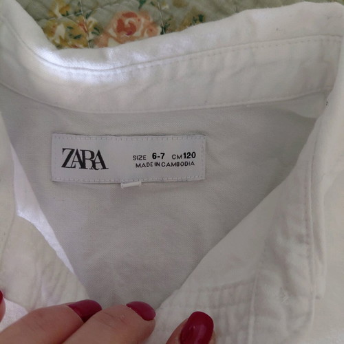 Zara girls' shirt like new, size 116 cm, white