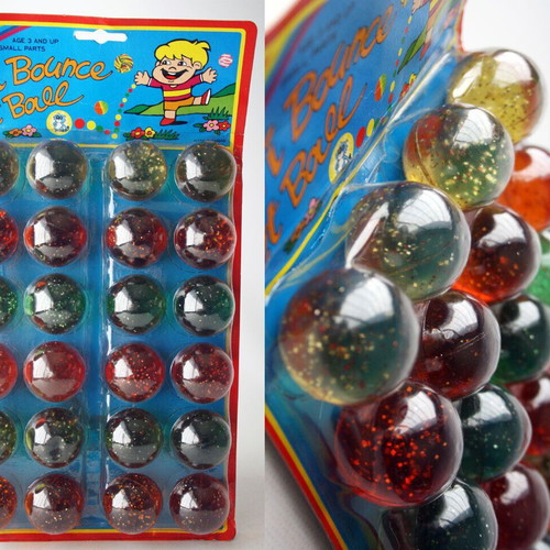 Vintage Hi Bounce Jet Ball Superball 24x colorful glitter crazy balls new