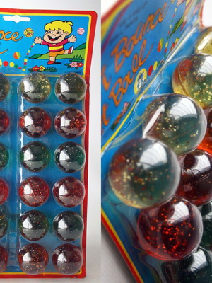 Vintage Hi Bounce Jet Ball Superball 24x colorful glitter crazy balls new