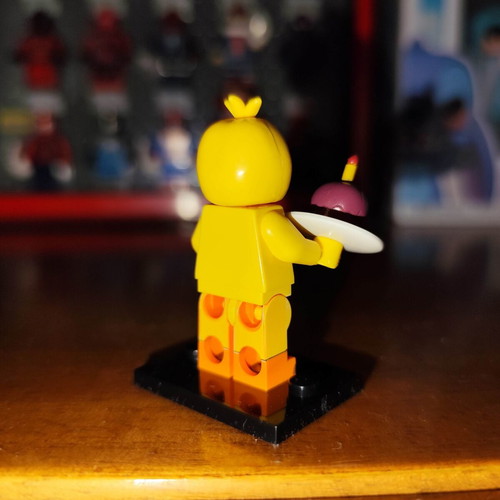 Chica The Chicken figure like new with base and Mr. Cupcake
