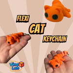 Flexy Cat keychain cat new, orange