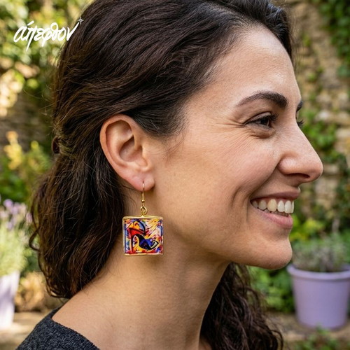 Selum earrings new with multicolor sandal design