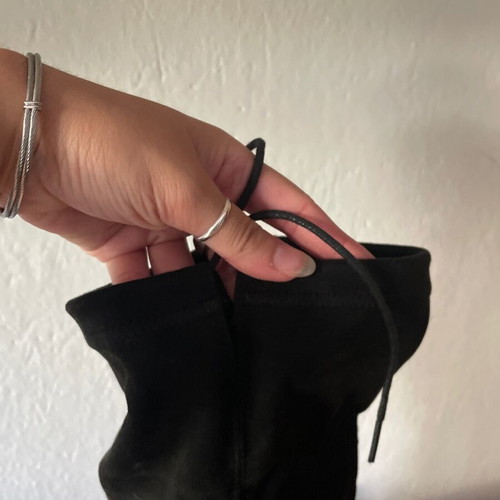 Exe boots tall like new, lace-up back size 38 black