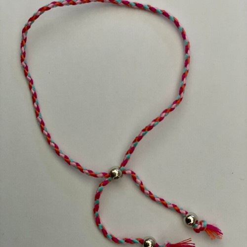 Knitted summer bracelet new, multicolor