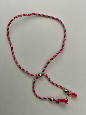Knitted summer bracelet new, multicolor