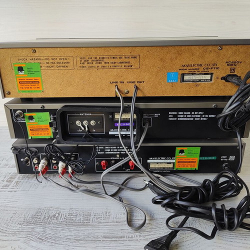 Akai 110 Audio Stack used, amplifier AM-U110, tape deck CS-F110, tuner AT-K110