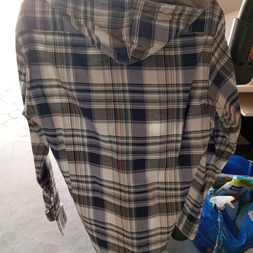 Bissaro shirt with hood, like new, blue, XL XXL